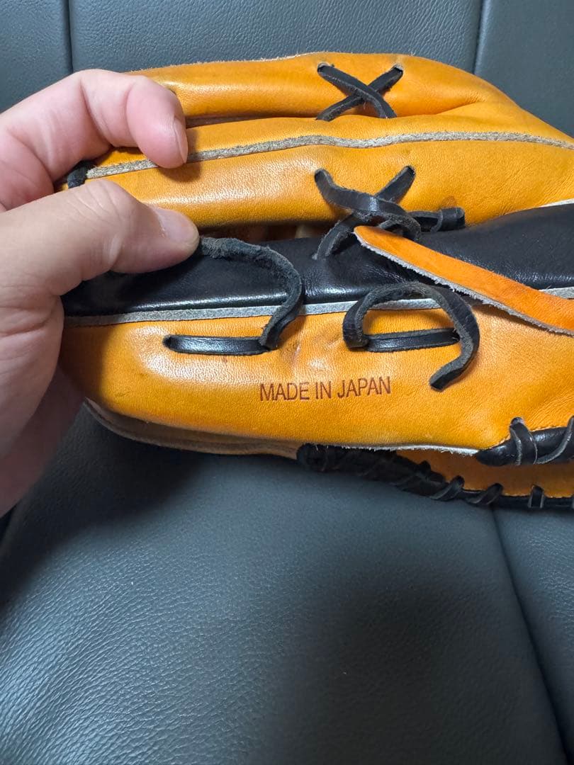 ZETT Pro Status 軟式グローブ オレンジ/ブラック