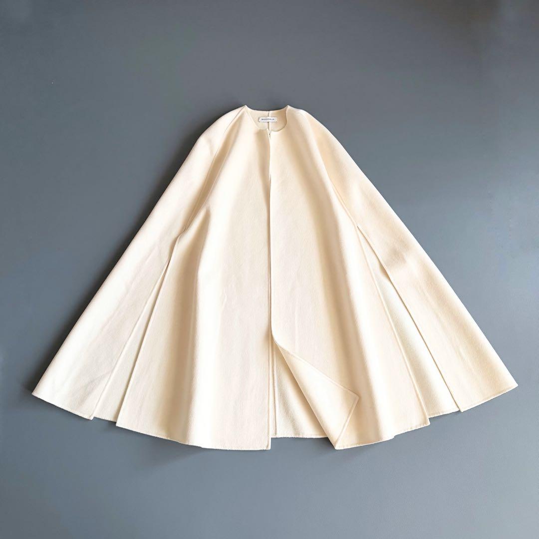 マディソンブルー MADISONBLUE ウール ケープコート ポンチョ　白
