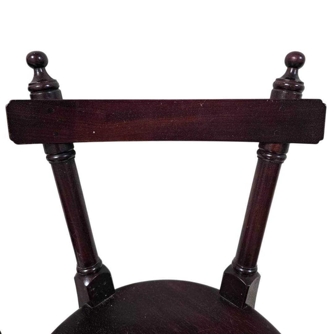 【現状渡し】九州民芸家具 南京小椅子 丸座 2脚セット② ろくろ脚 イス いす