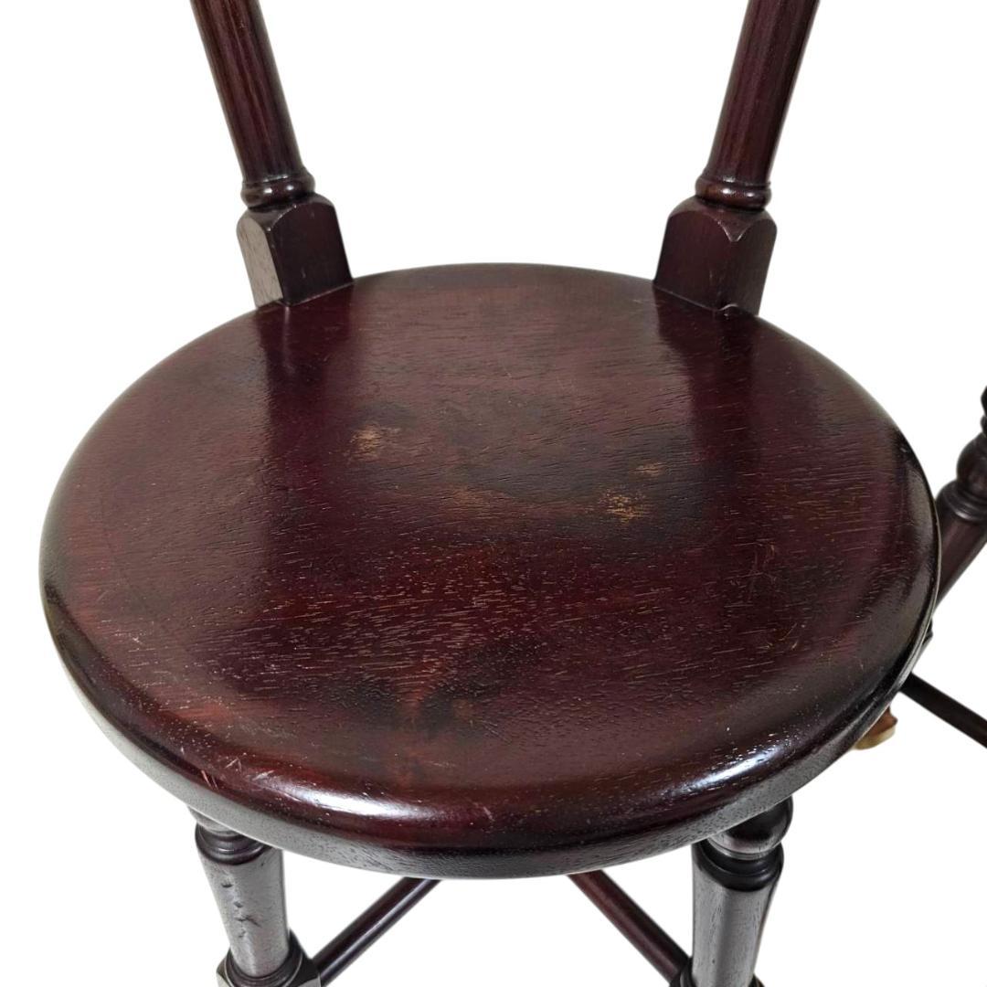 【現状渡し】九州民芸家具 南京小椅子 丸座 2脚セット② ろくろ脚 イス いす