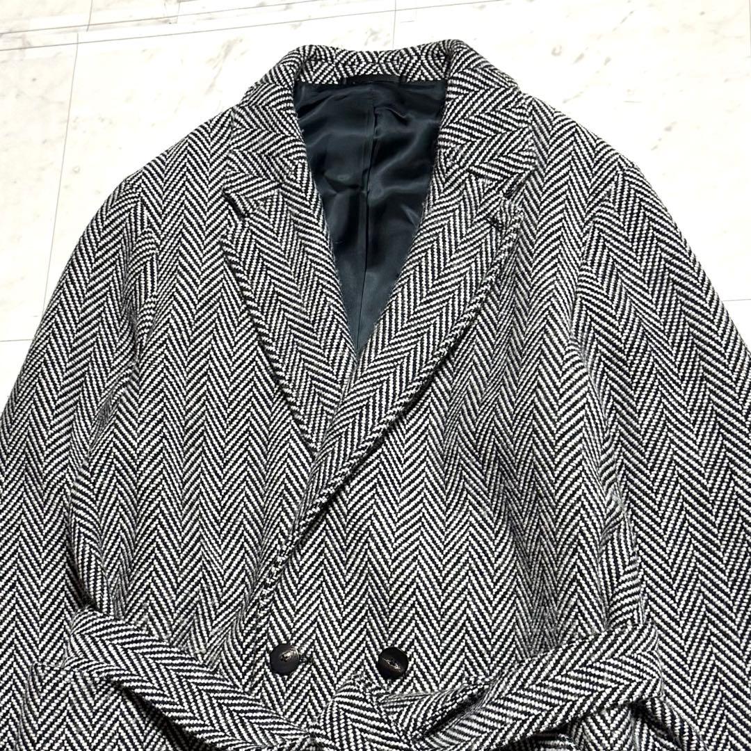 ユナイテッドアローズ ヘリンボーン チェスターベルテッドコート M(XL相当)