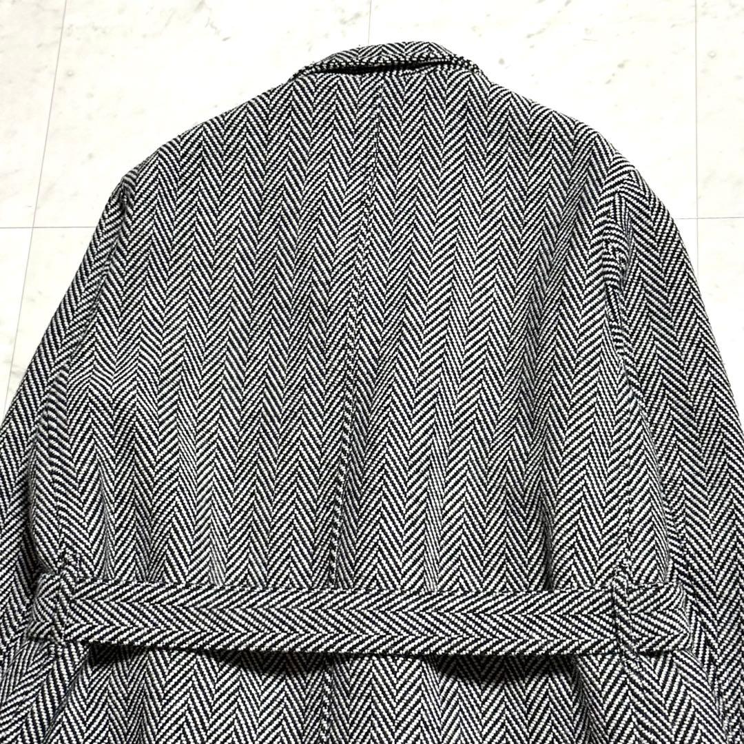 ユナイテッドアローズ ヘリンボーン チェスターベルテッドコート M(XL相当)