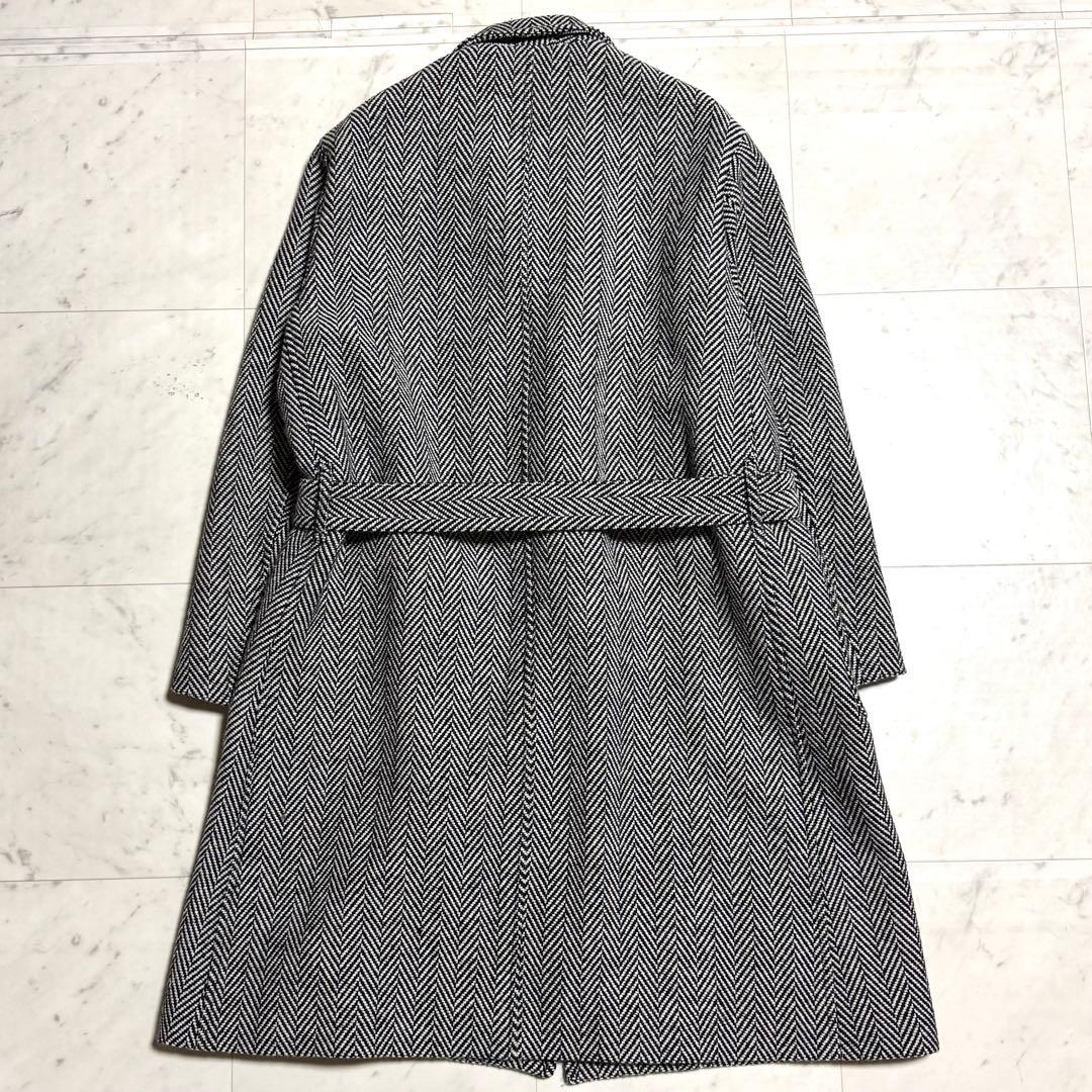 ユナイテッドアローズ ヘリンボーン チェスターベルテッドコート M(XL相当)