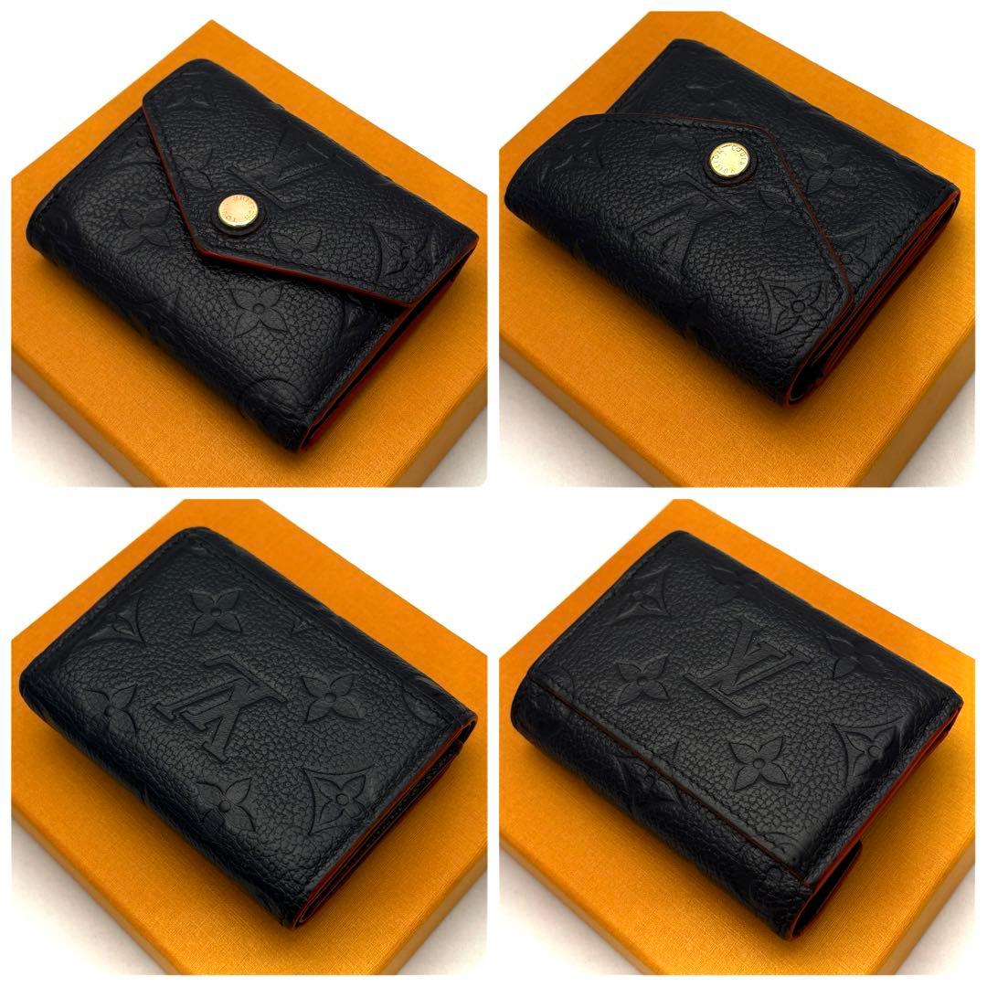 現行✨ルイヴィトン アンプラント ポルトフォイユ ゾエ 三つ折り財布 ミニ　紺