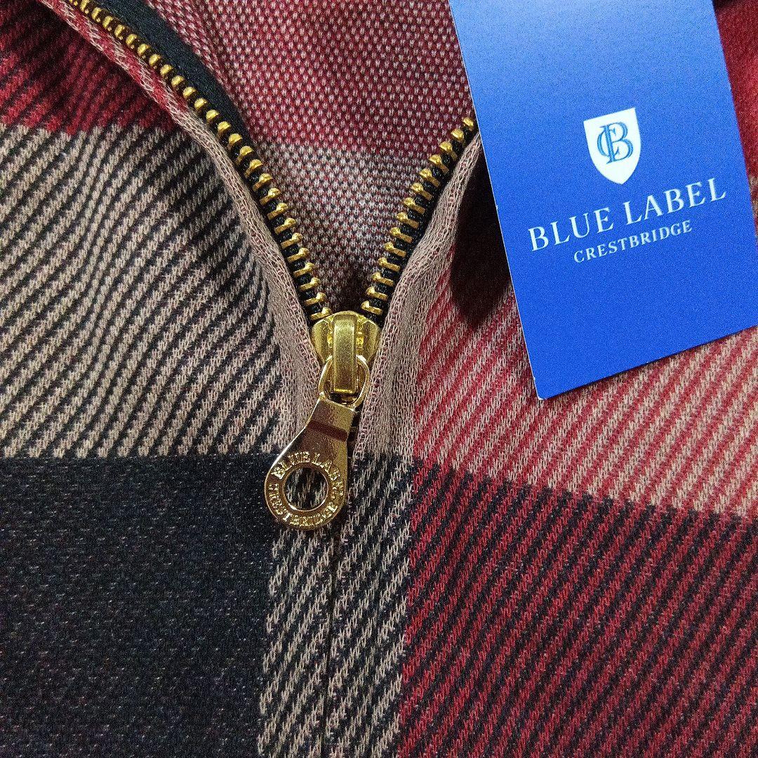 新品　ブルーレーベル　クレストブリッジ 　赤系チェックパーカー 38 バーバリー