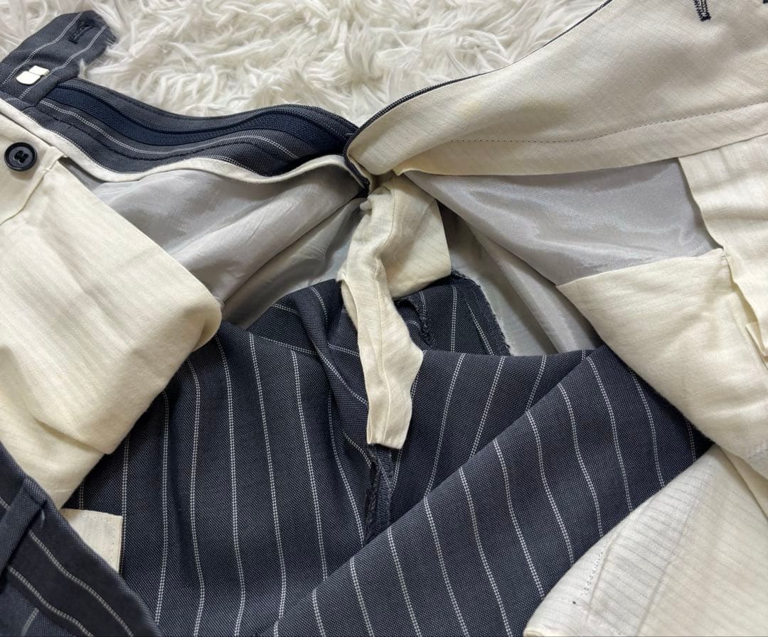 ISAIA 高級スーツセットアップ　ストライプ　大きいサイズ　XL