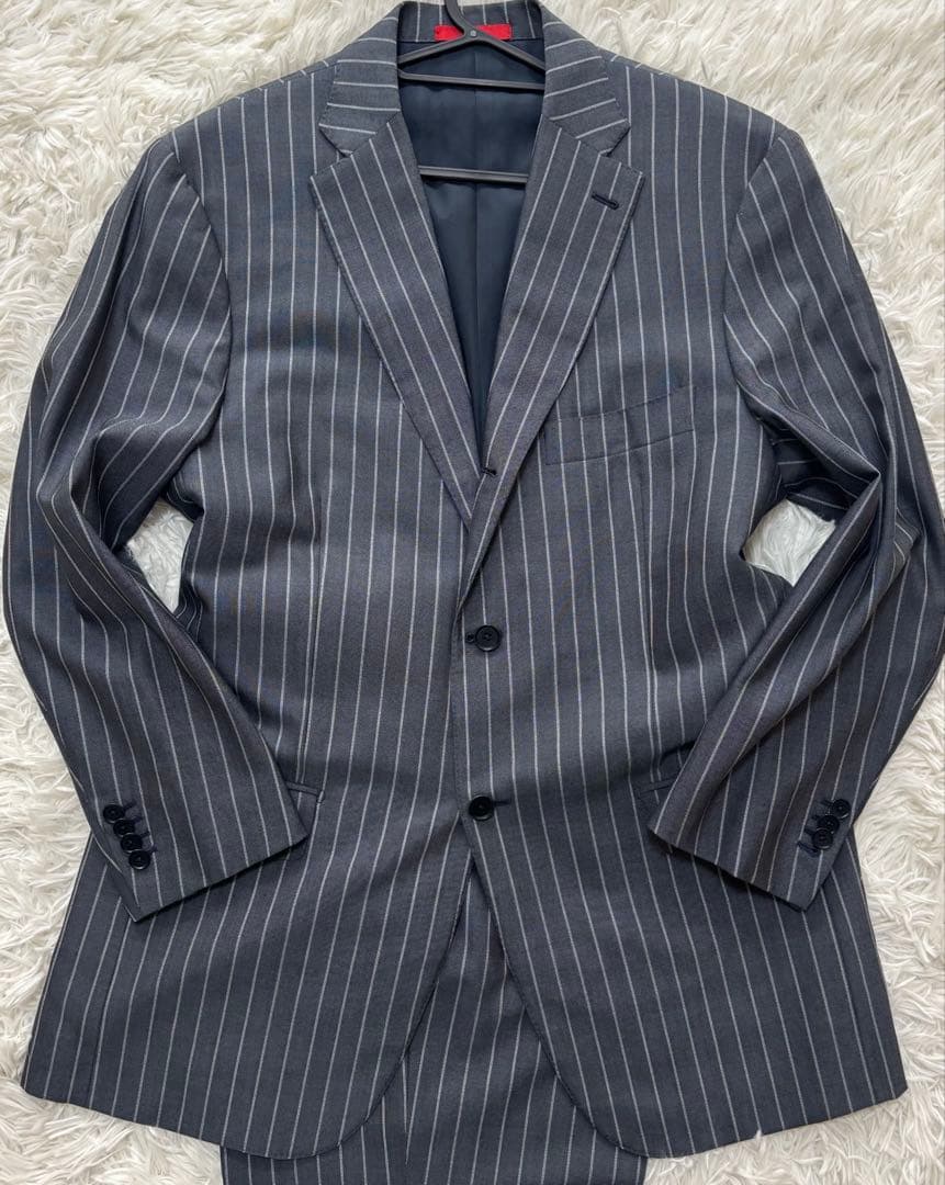ISAIA 高級スーツセットアップ　ストライプ　大きいサイズ　XL