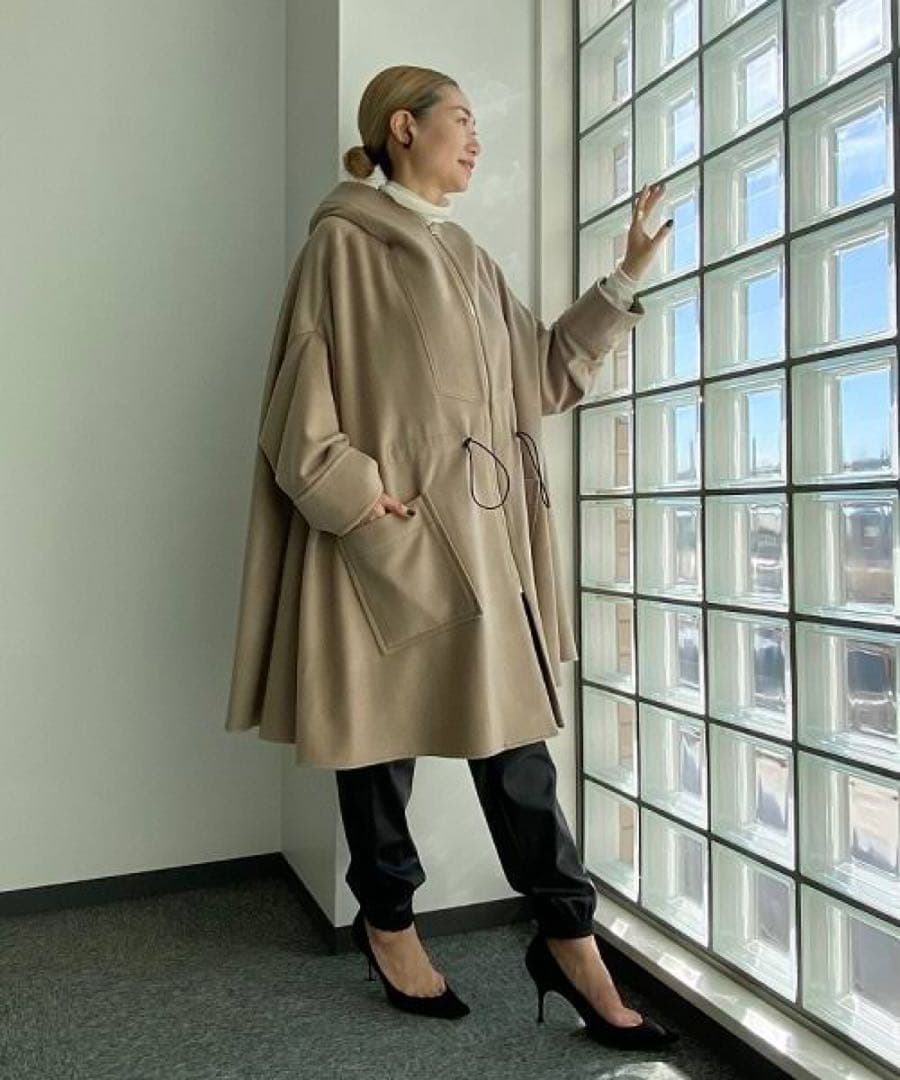 HOUSE OF LOTUS カシミヤ混ビーバーポンチョ