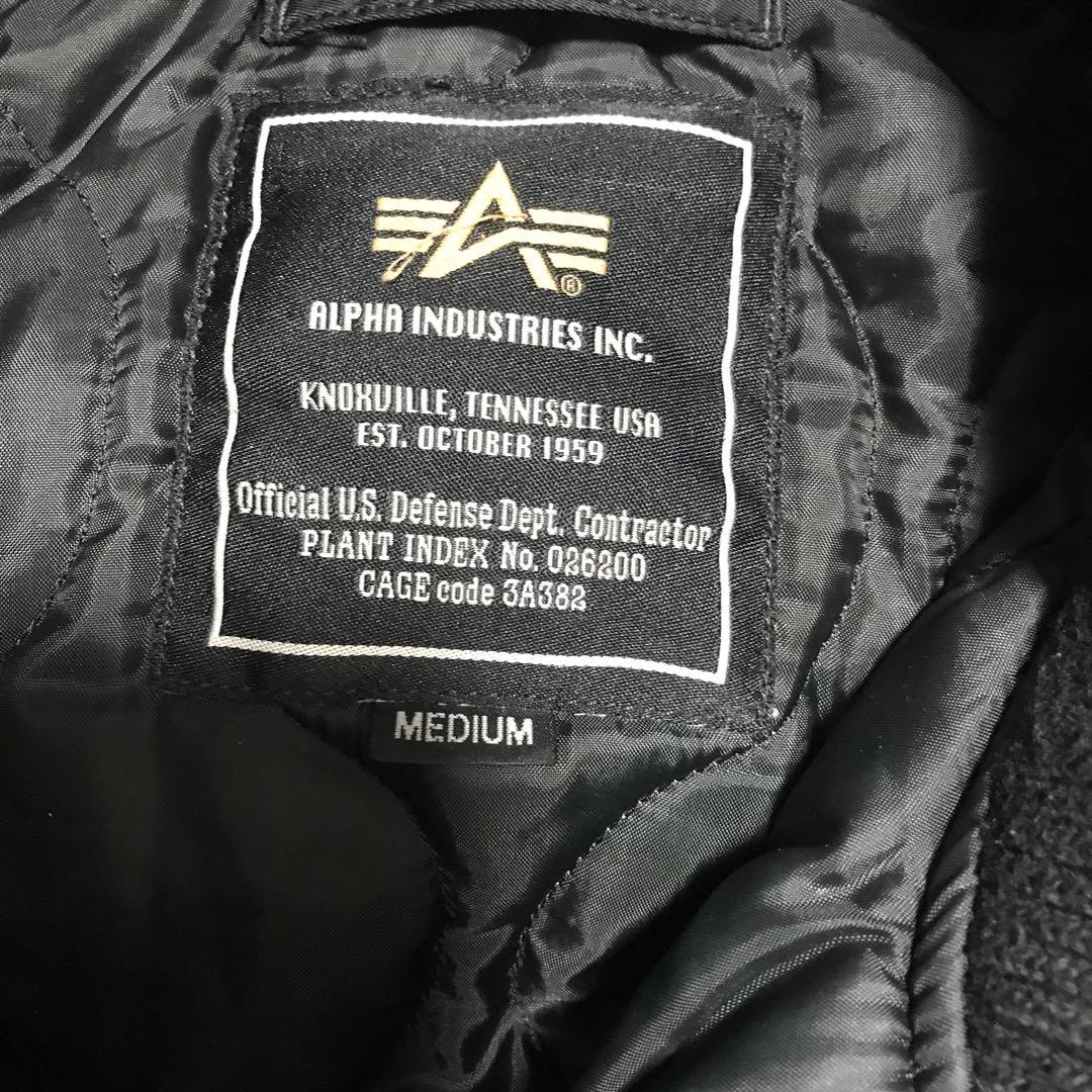 ALPHA INDUSTRIES ブラック フライト ジャケット M