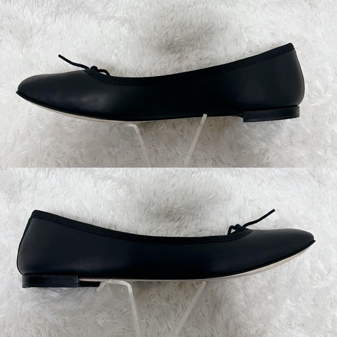 未使用級 repetto レザー バレエシューズ フラットパンプス ブラック