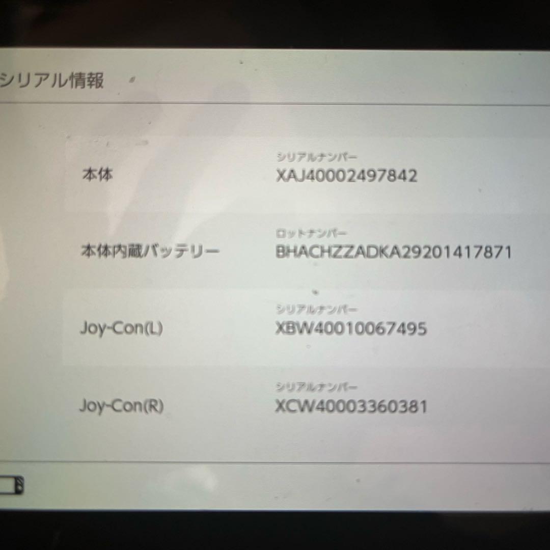 任天堂Switch本体　完動欠品なし