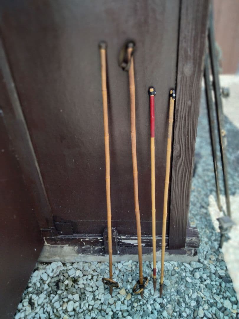 【引き取り限定】アンティーク 木製スキー板 ３セット