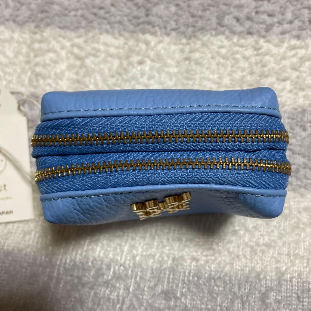 ラシット　ライトブルー レザー キーケース　ケース