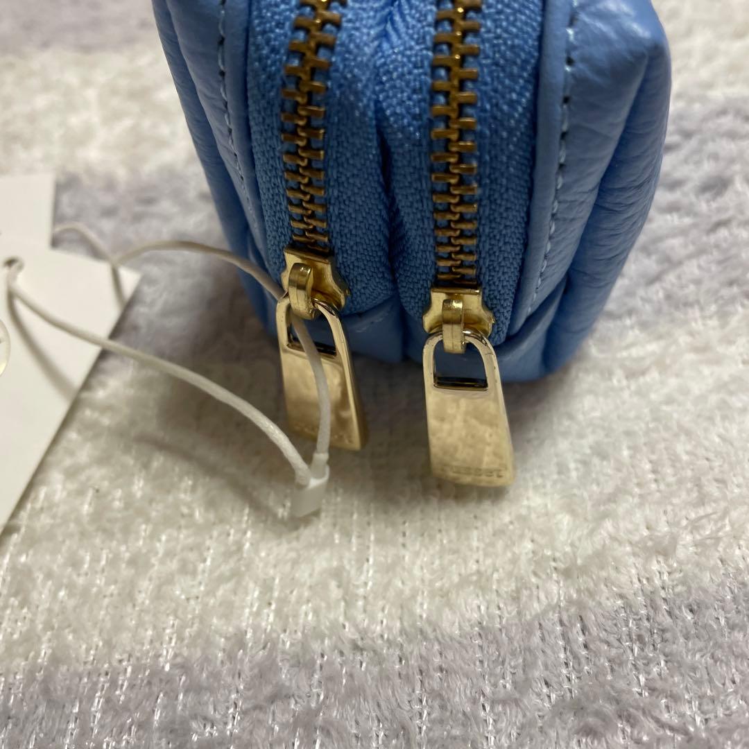 ラシット　ライトブルー レザー キーケース　ケース