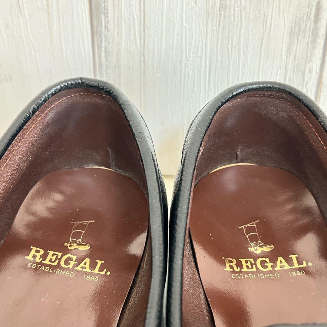 【極美品】REGAL リーガル 25.5 レザータッセルローファー ブラック