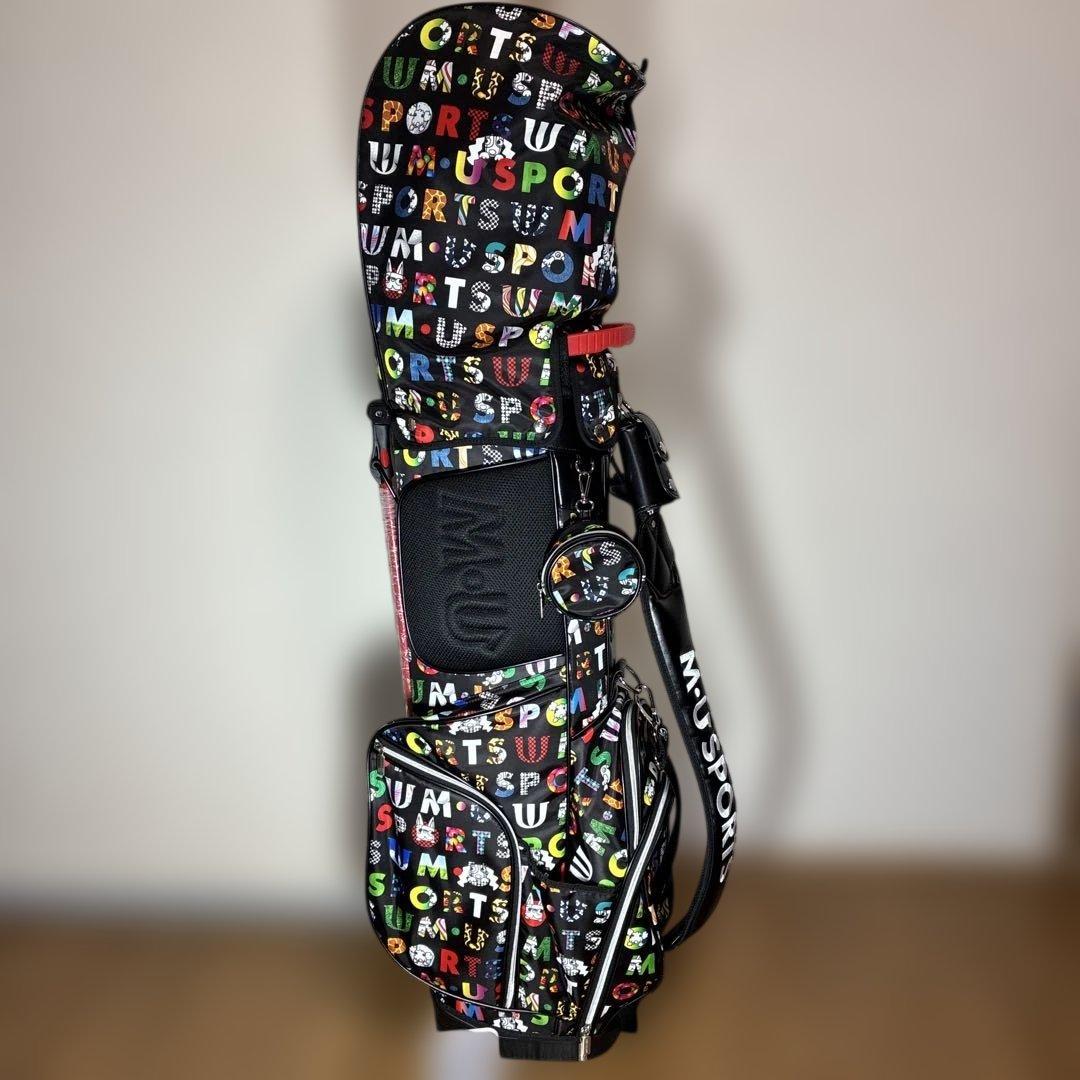 MUスポーツカラフルロゴプリント総柄スタンドキャディバック