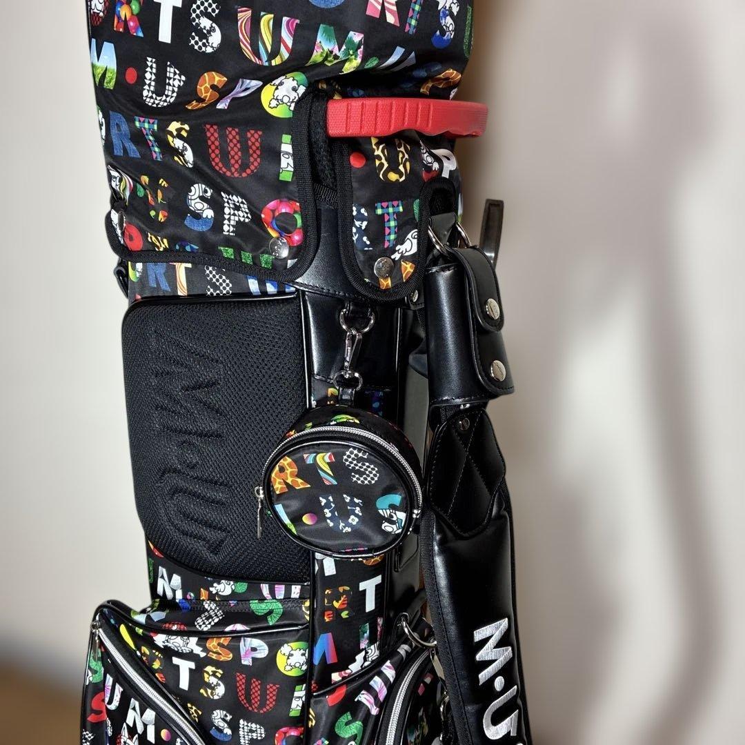 MUスポーツカラフルロゴプリント総柄スタンドキャディバック