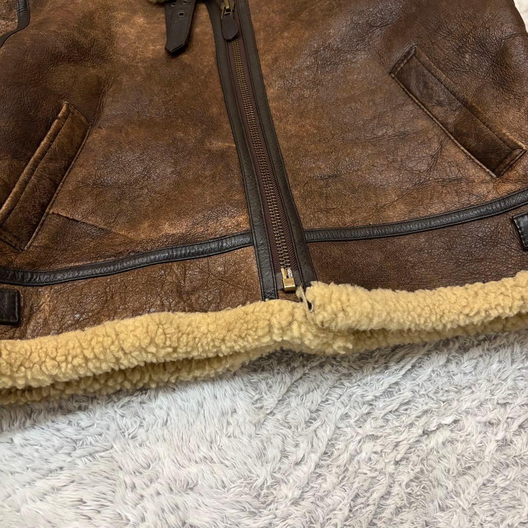 POTTAR ポッター　B-3 フライトジャケット　ムートン　短丈　肉厚　極暖