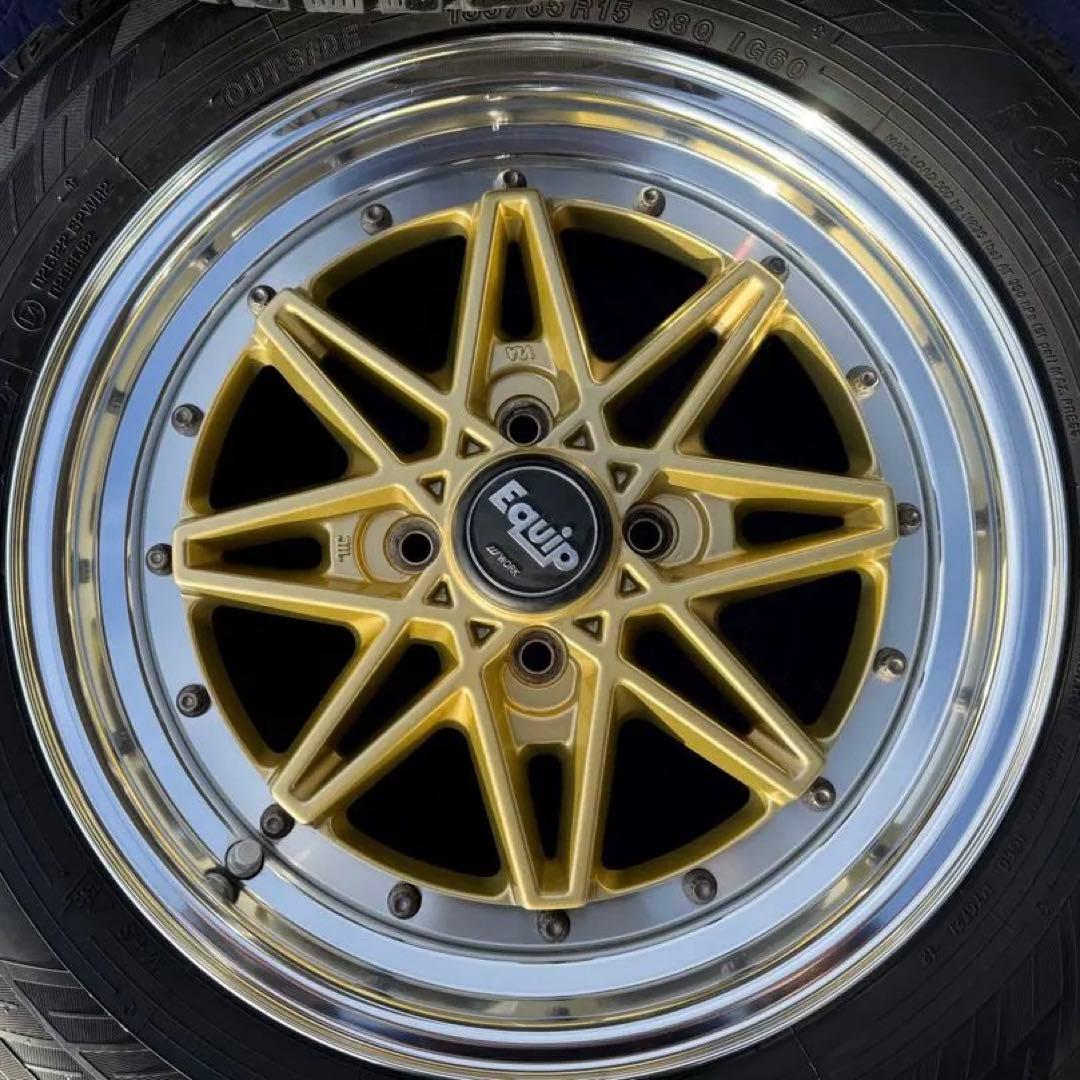 美品！WORK Equipe 15inch 5.5j +35 4穴 ホイールのみ