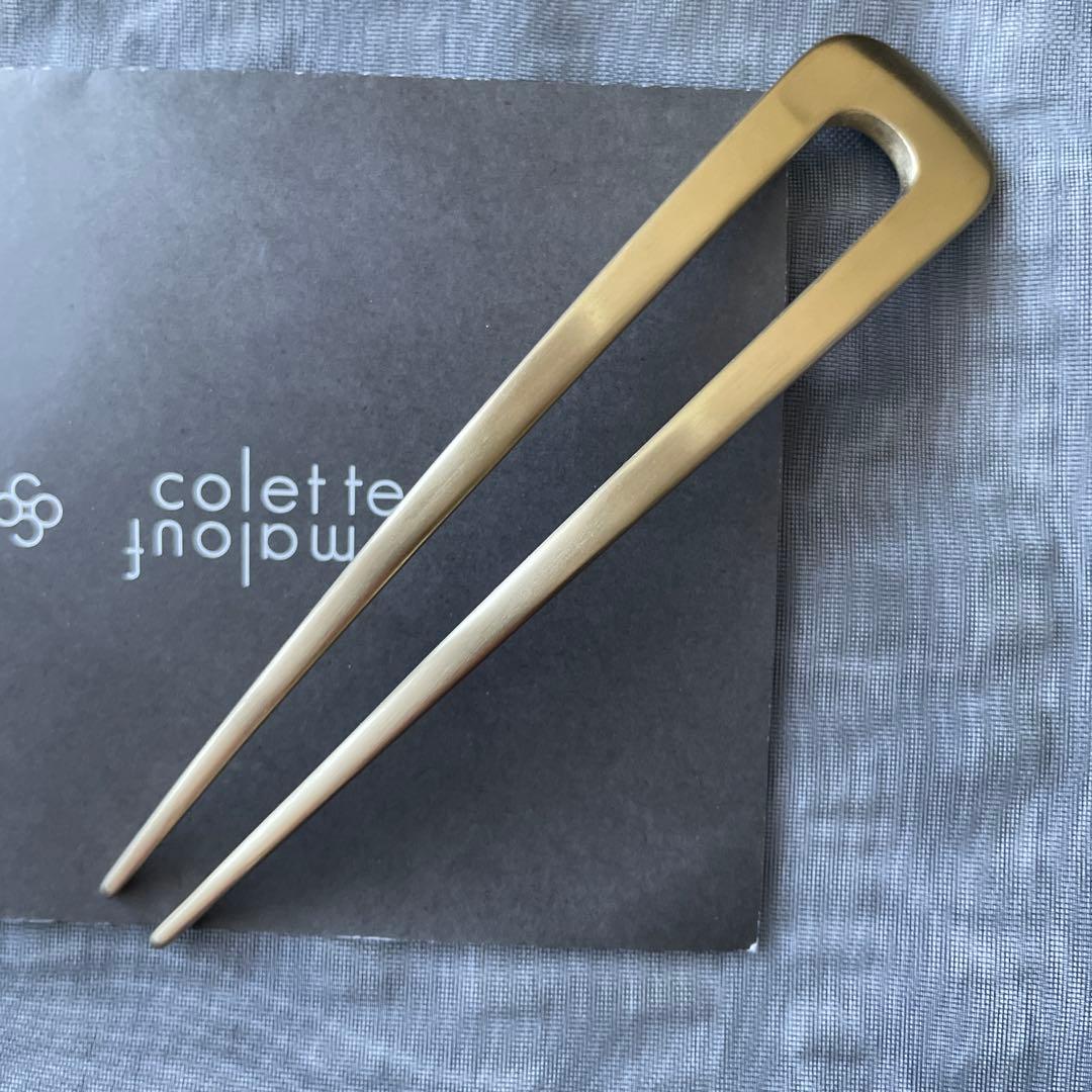 colette malouf コレットマルーフ メタル 艶消ゴールド ヘアピン