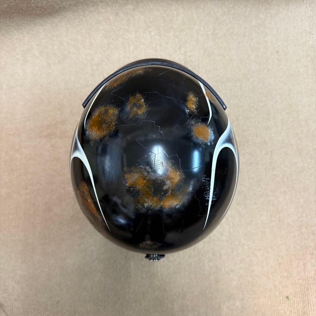 ショーティー ポリヘル ポリスヘルメット 半ヘル フレイムス エイジング加工