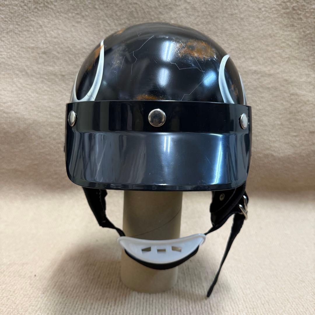 ショーティー ポリヘル ポリスヘルメット 半ヘル フレイムス エイジング加工