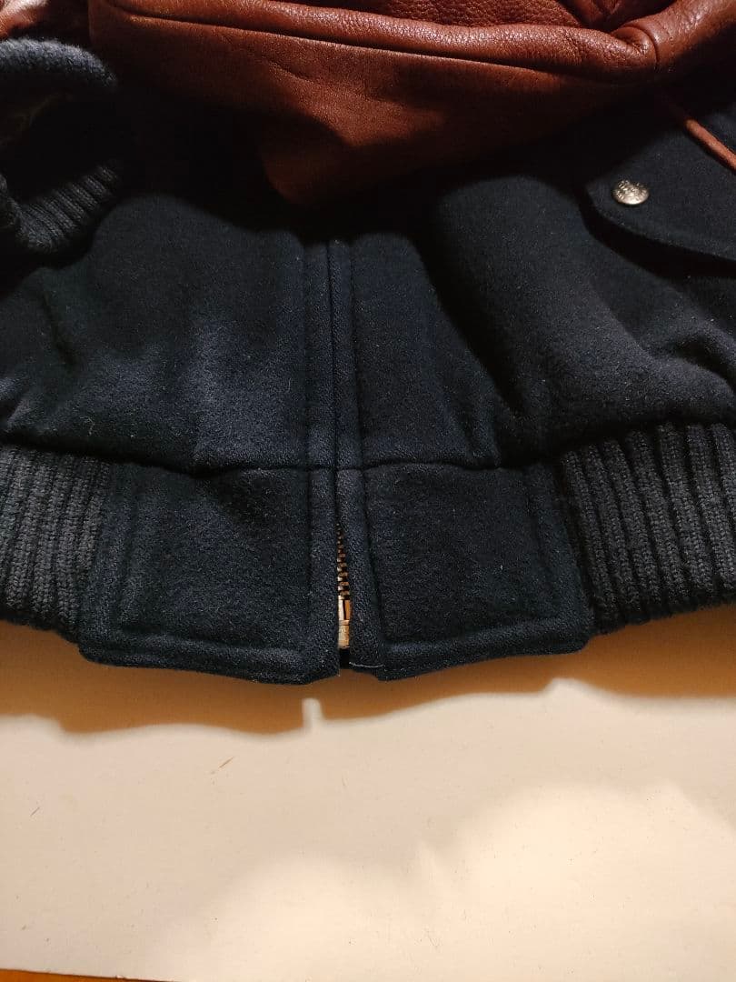 SINACOVA シナコバ ス タジャン 袖レザー ワッペンジャンパー 日本製