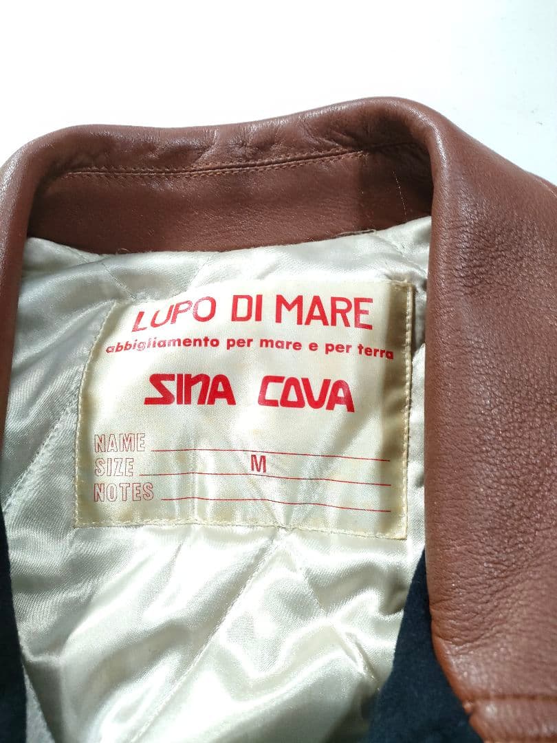 SINACOVA シナコバ ス タジャン 袖レザー ワッペンジャンパー 日本製