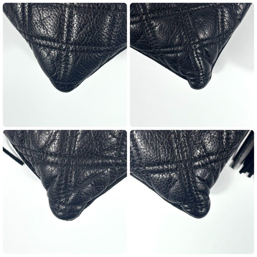 ✨希少 美品✨アタオ ショルダーバッグ ブーブー キルティング レザー ブラック