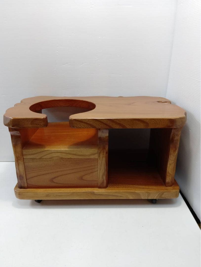 G2121【美品】天然木 火鉢台 / 和風ローテーブル / 飾り台