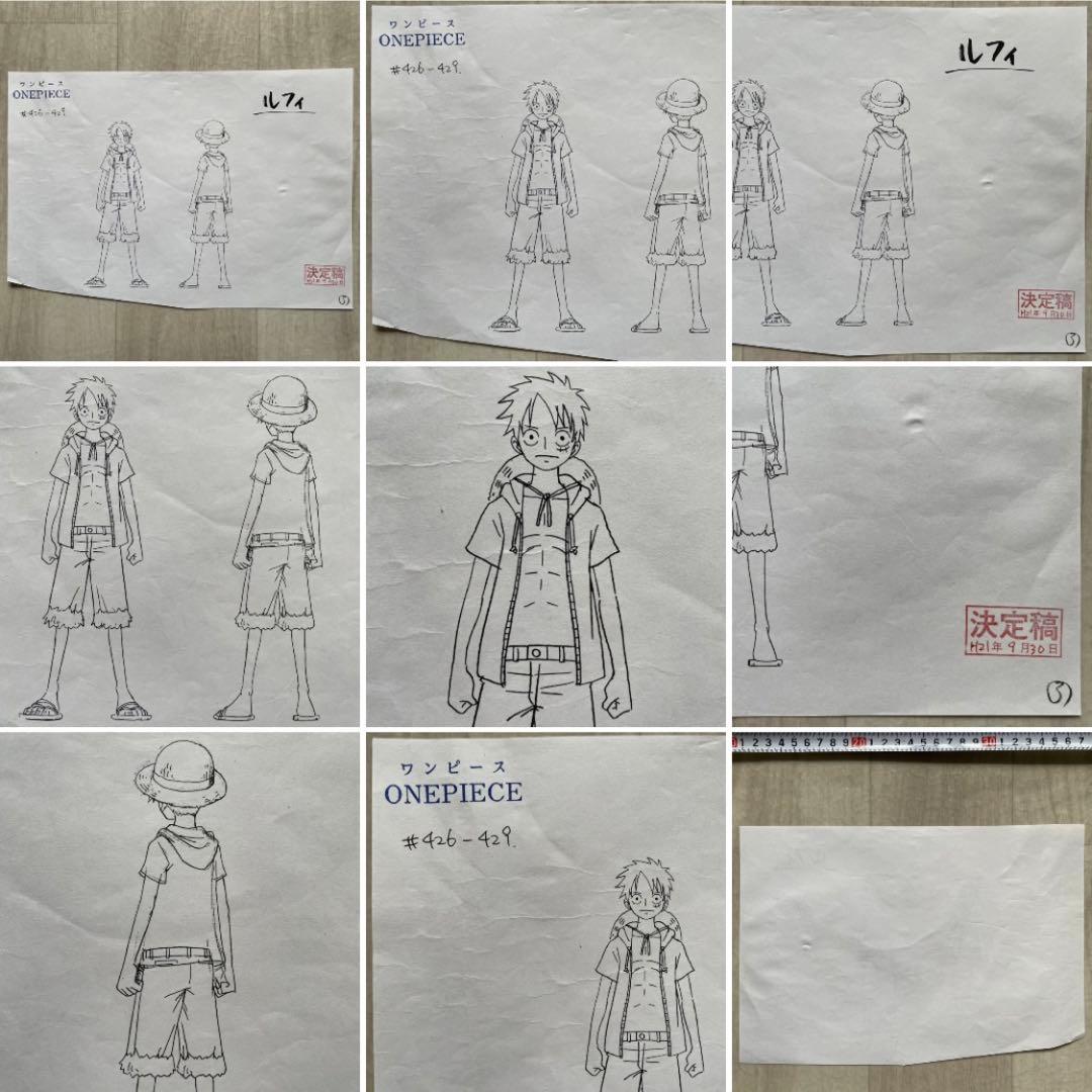 決定稿 1枚 設定資料 モンキー・D・ルフィ Monkey D. Luffy