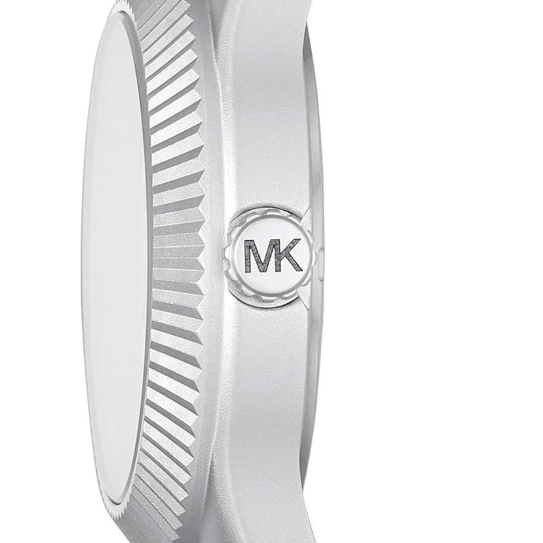 【新品】マイケルコース 腕時計 ホワイト ロゴ 白 シルバー シリコン ラバー