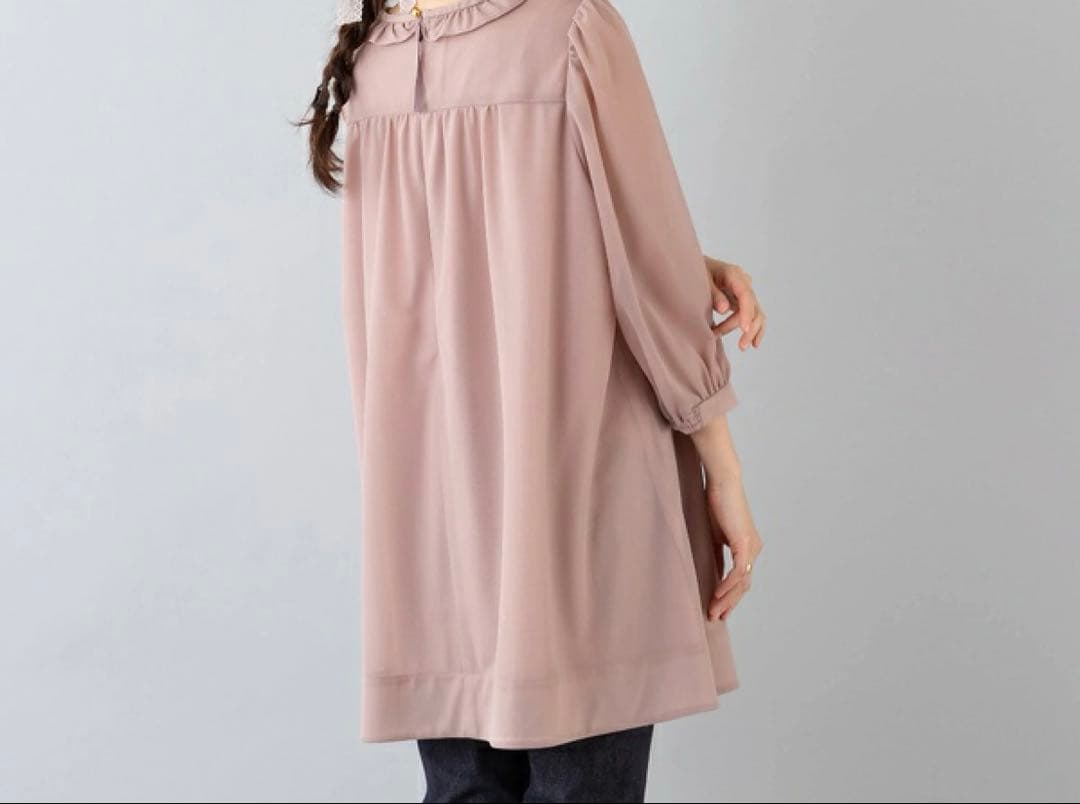 美品　ローズティアラ　エアリーオーガンジー　チュニック　ブラウス