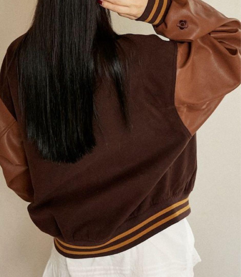 マリークワント スタジアムジャケット(ブラウン)サイズM