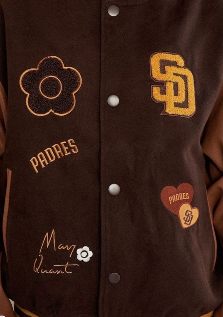 マリークワント スタジアムジャケット(ブラウン)サイズM