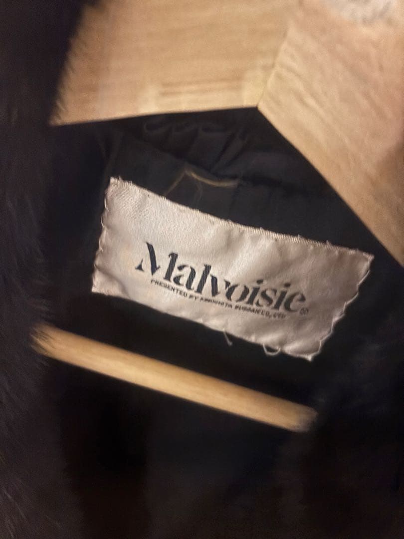 美品　BLACKGLAMA Malvoisie ファーコート　ダークブラウン