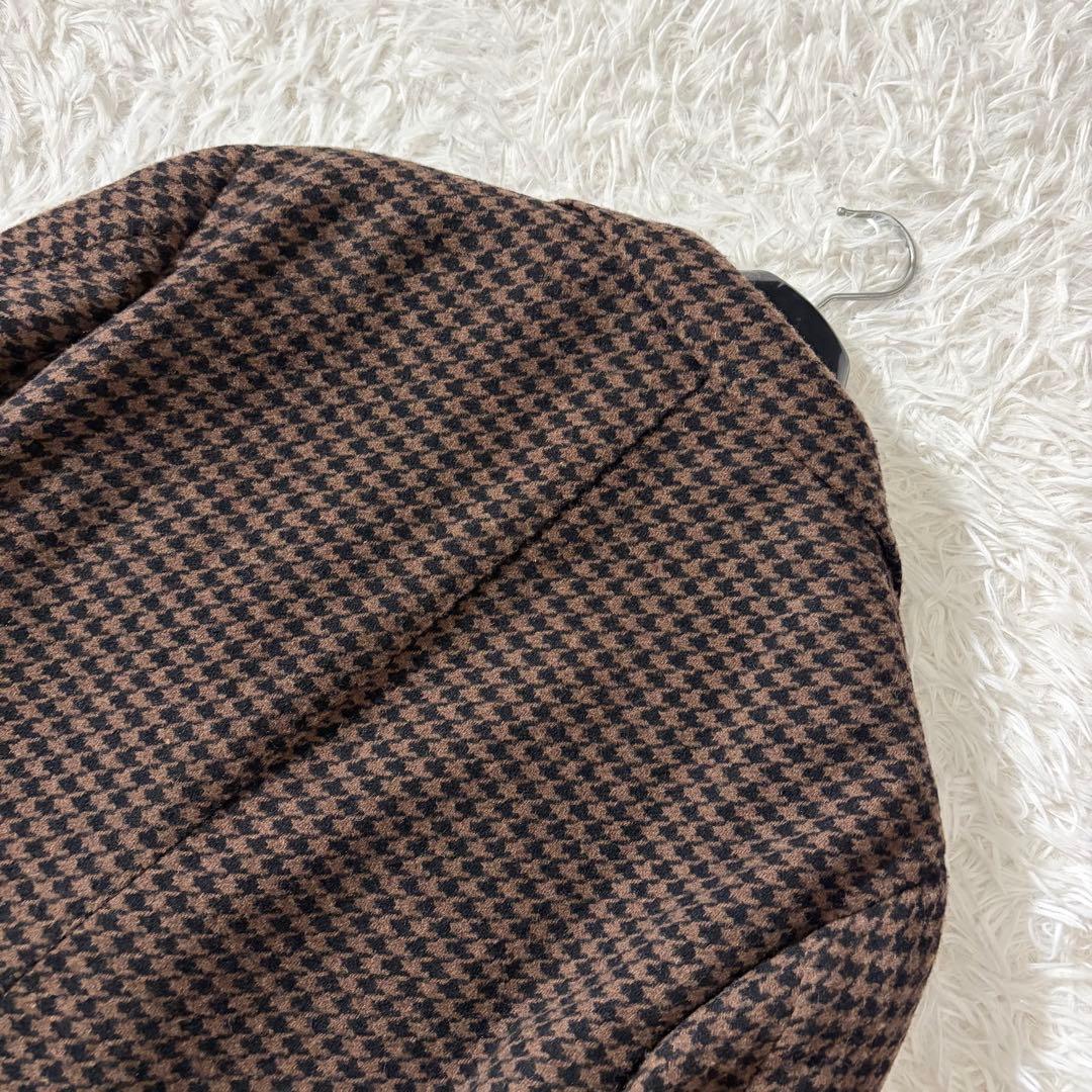 美品 リングジャケット ニューバルーン生地 アンコン　ハウンドトゥース 段返り