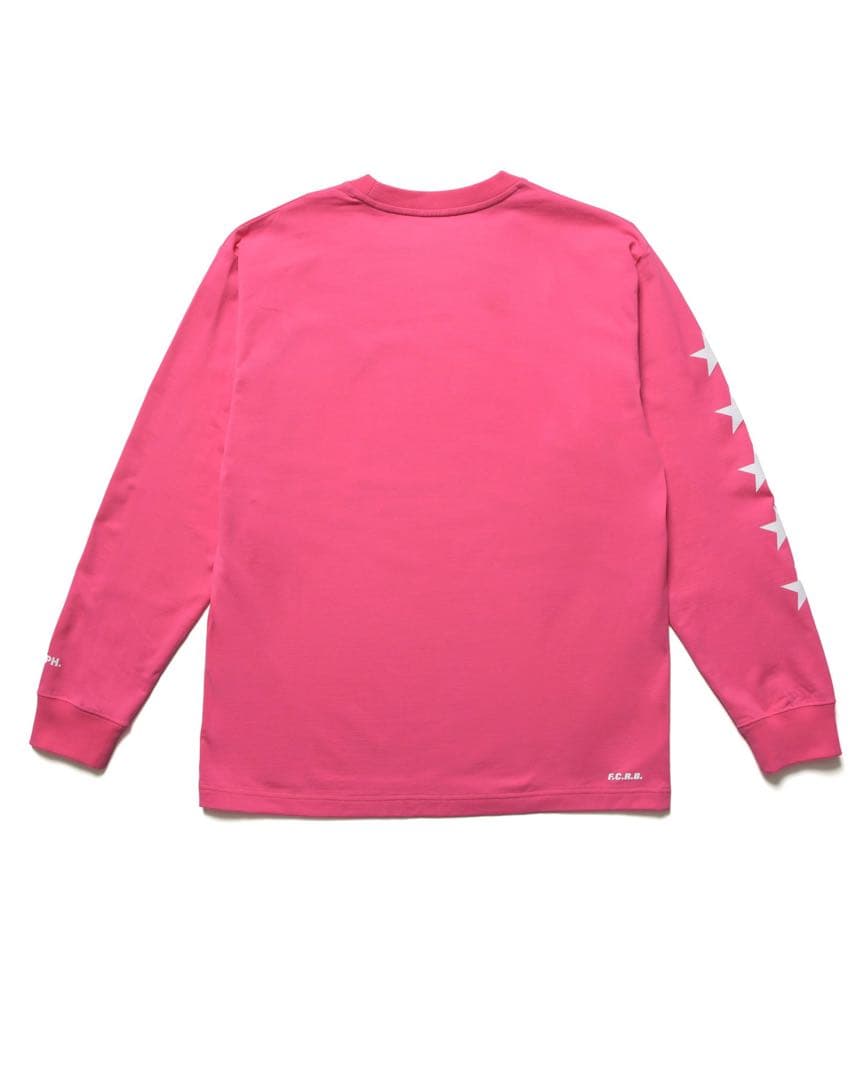 ピンク 長袖カットソー 星型プリント