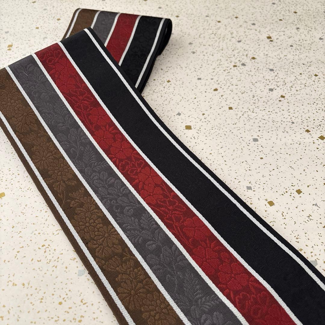 OB81本場筑前博多織 半幅帯 小袋帯 清粋　正絹　新品未使用