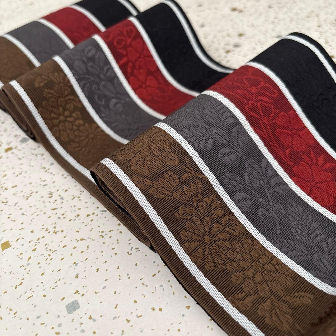 OB81本場筑前博多織 半幅帯 小袋帯 清粋　正絹　新品未使用