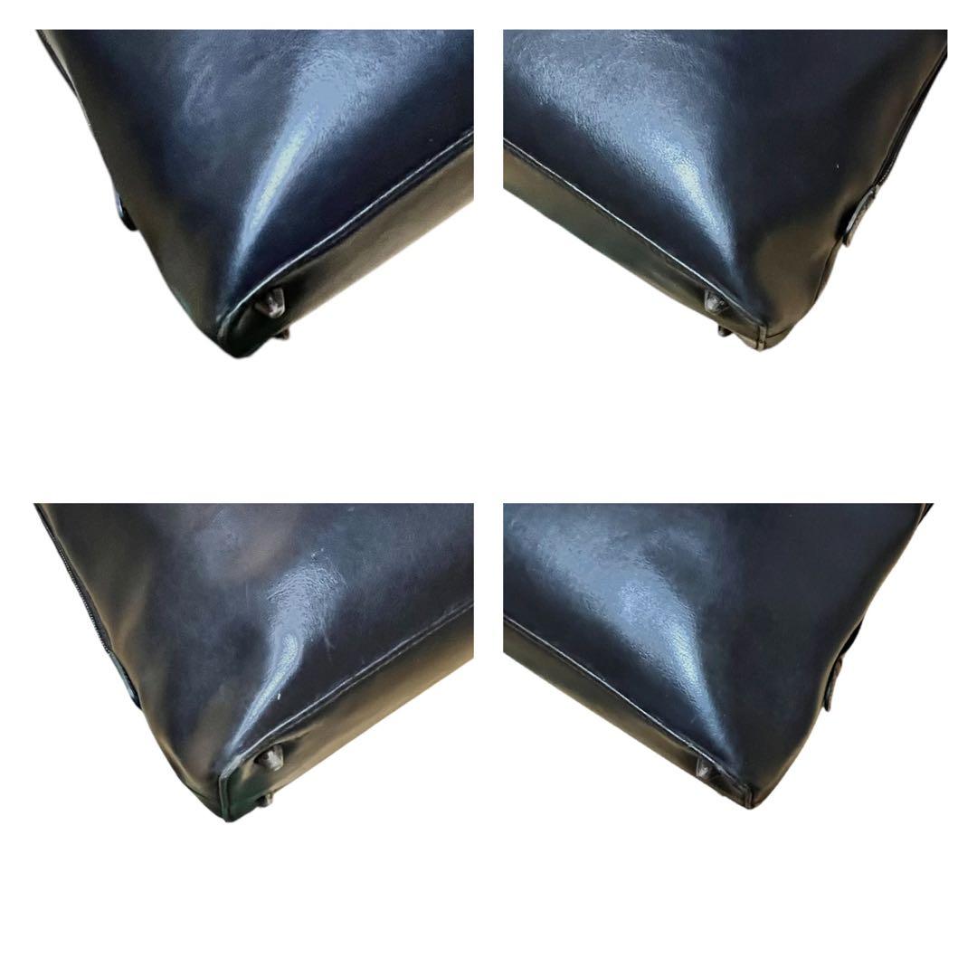 良品　カルバンクライン　ビジネスバッグ　A4 レザー　3層　ブラック　肩掛け