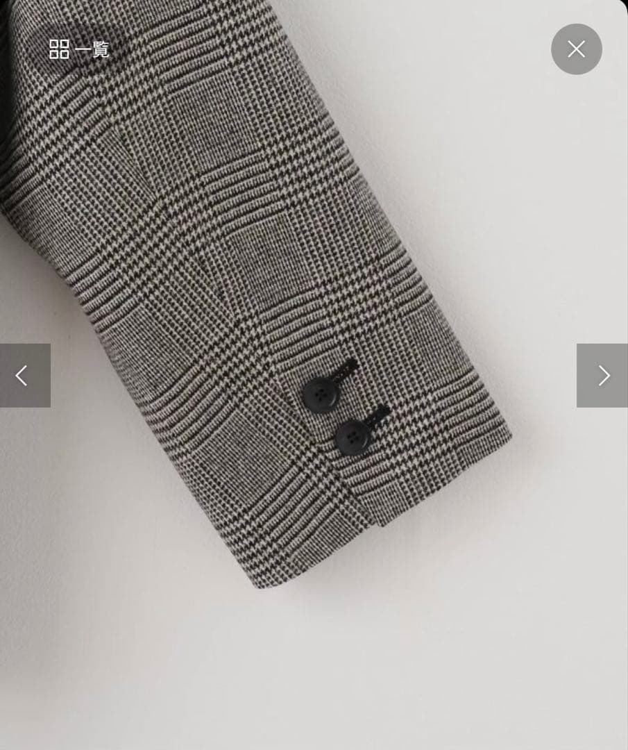 週末お値下げ【新品・春までOK】NOBLEオーバーサイズチェックジャケットグレー