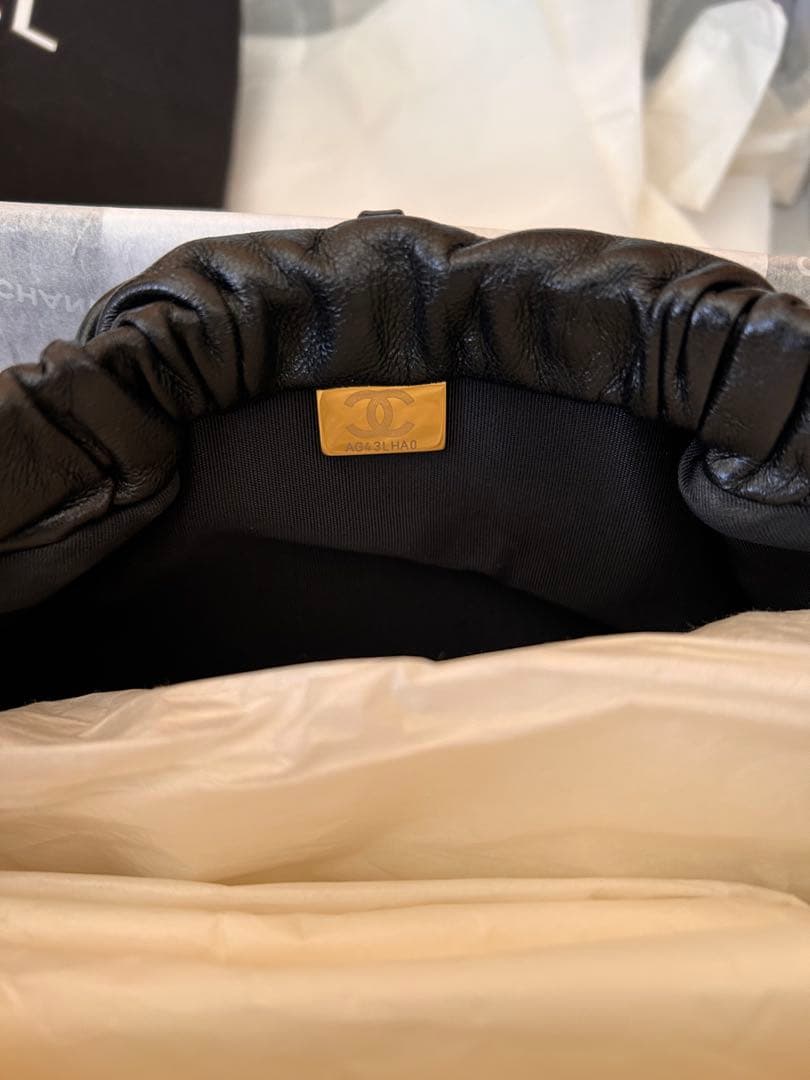 CHANEL ブラック チェーンショルダーバッグ