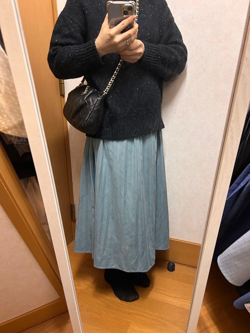 CHANEL ブラック チェーンショルダーバッグ