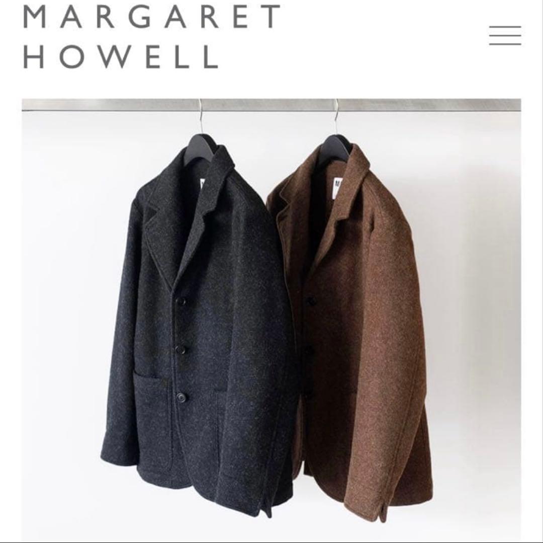 新品 マーガレットハウエル フェルテッドシェットランドウールジャケット5.3万