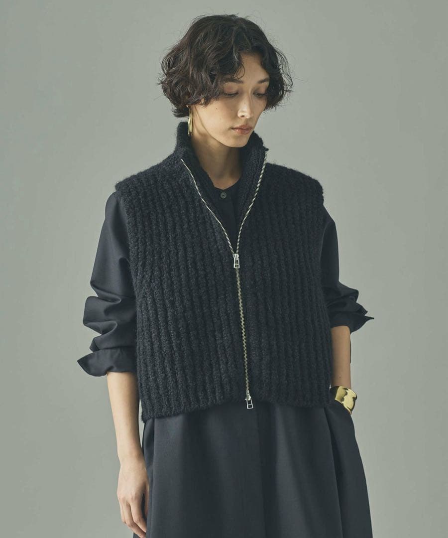 Curensology ブークレジップニットベスト
