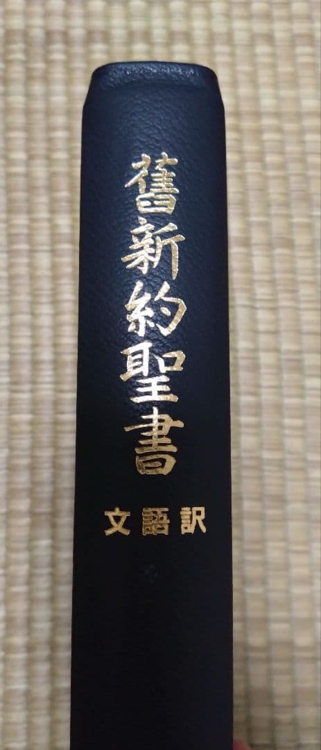 文語訳聖書 三方金の大型革装聖書