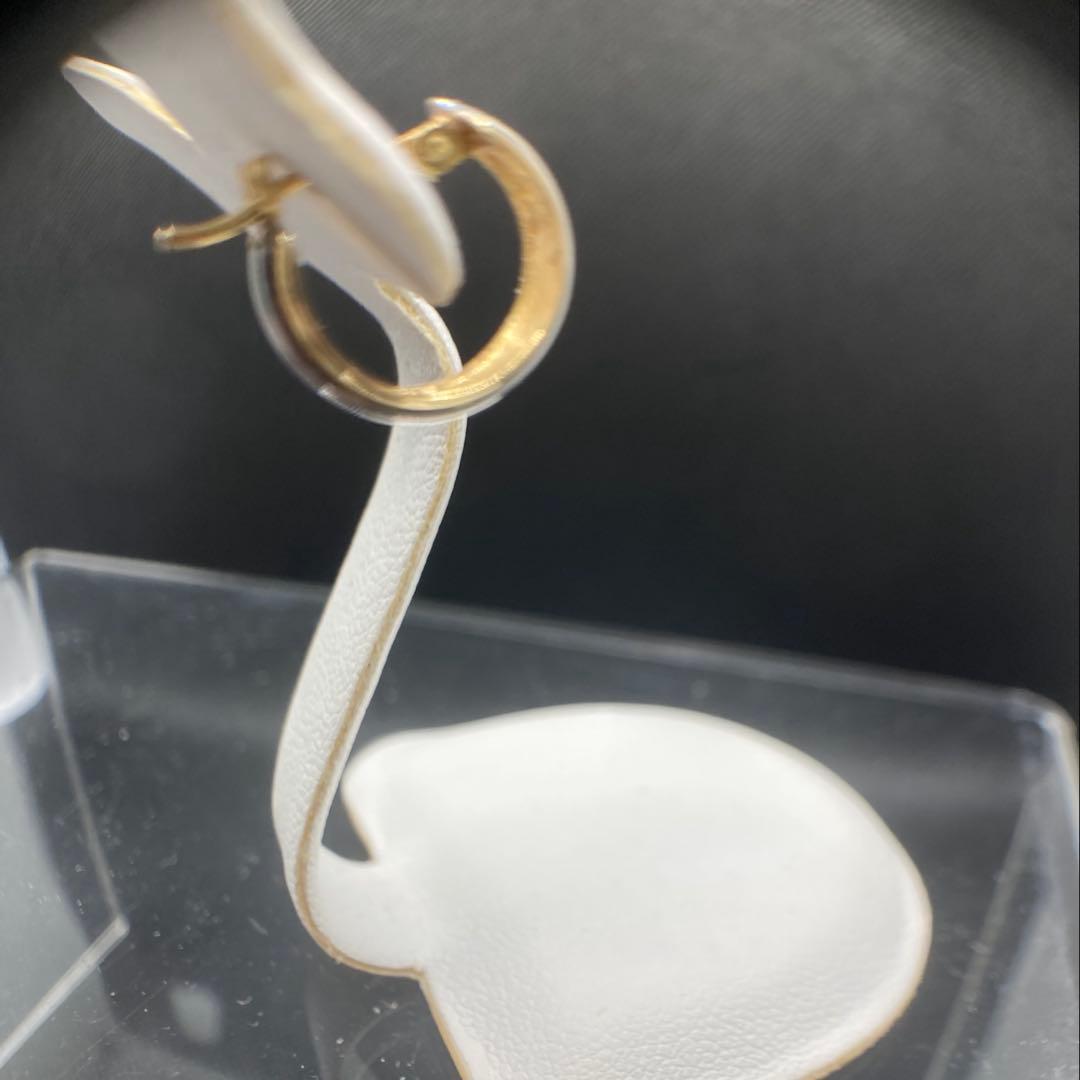 K18 pt 18金＋プラチナフープピアス　片耳