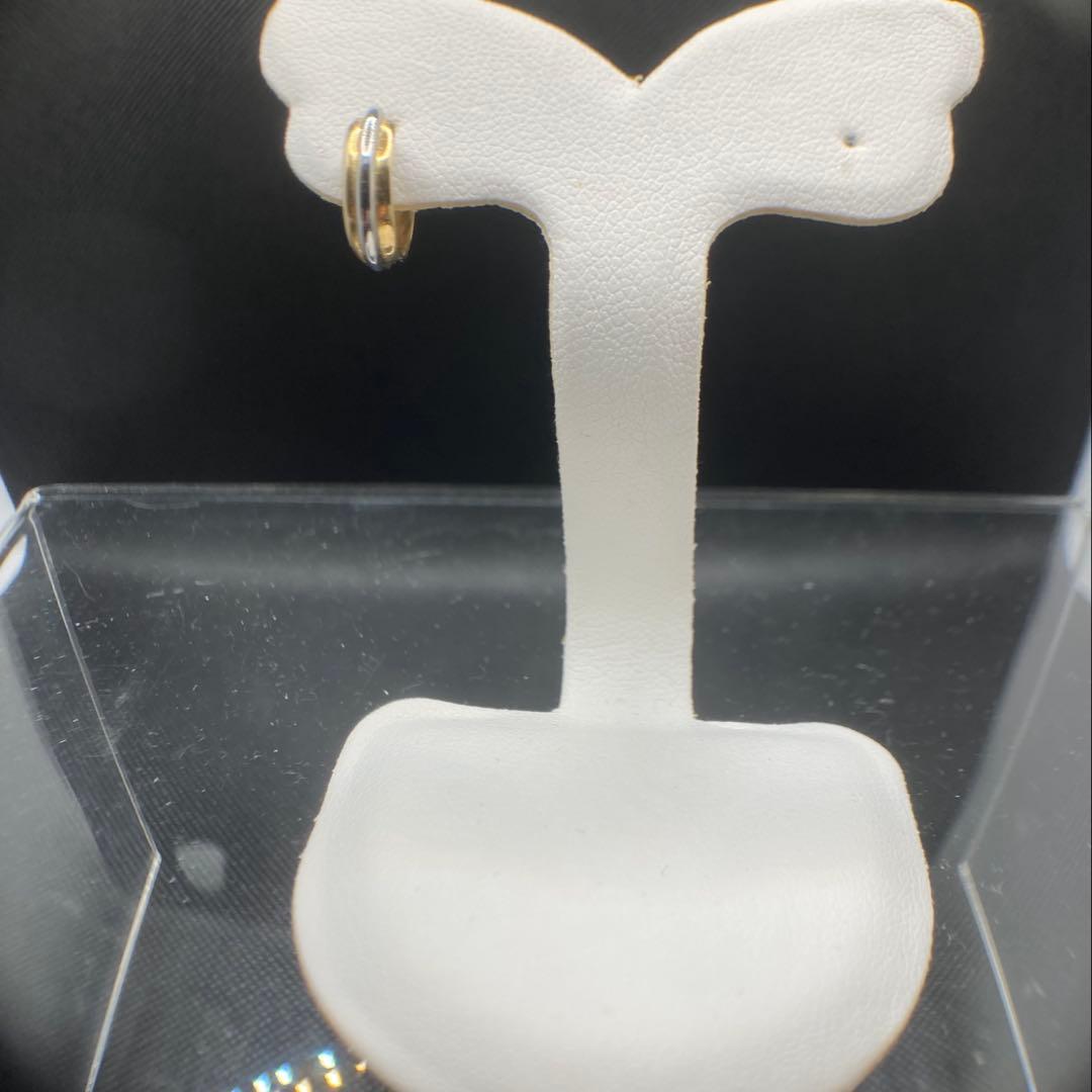 K18 pt 18金＋プラチナフープピアス　片耳