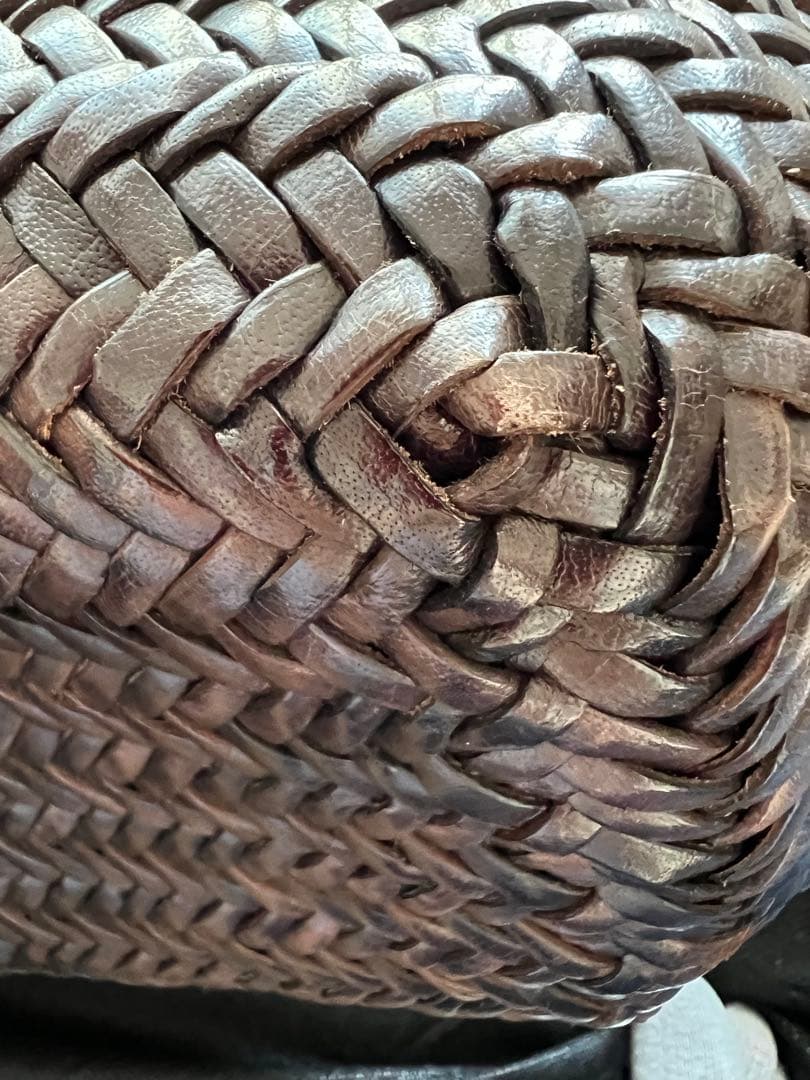 ヴィオラドーロ　レザー　メッシュかごバック　VIOLAd'ORO